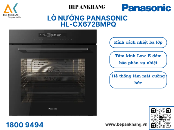 Lò nướng âm tủ Panasonic HL-CX672BMYUE 78 lít - Hàng chính hãng